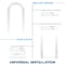 Luxrite T8 U Bend LED Tube Light Bulb 17.5W 32W Equivalent 2100LM 5CCT 2700K-5000K Universal G13, 4PK LR23517-4PK - alternate 3